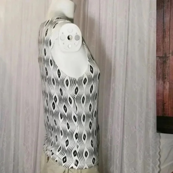 Mod 60s Abstract Pattern Stretch Tank - Picture 3 of 7